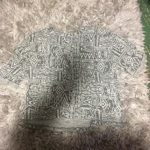 Grey and white sweater